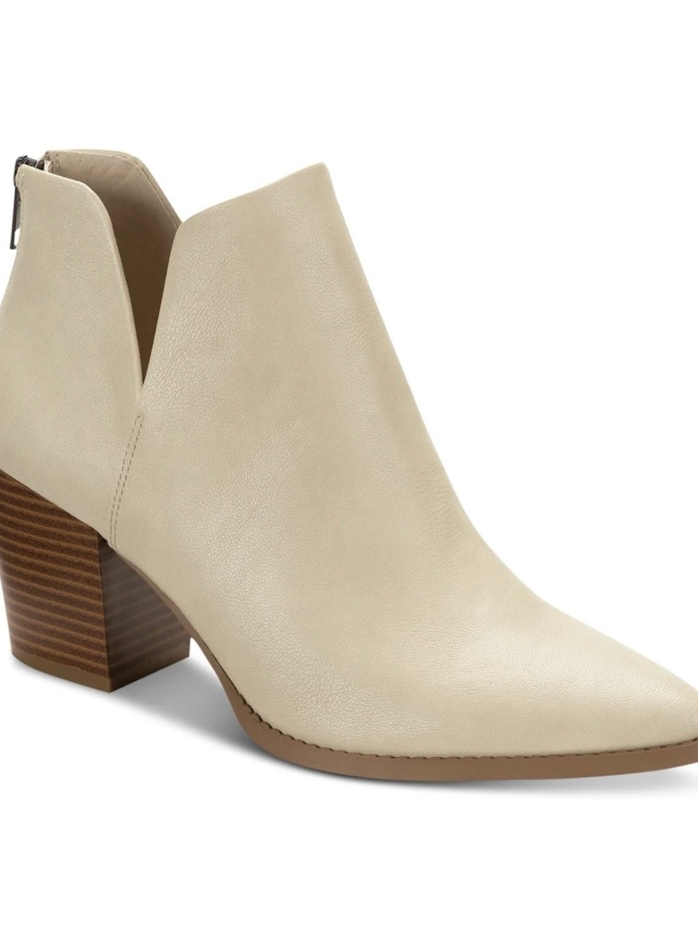 Sun + Stone Womens Eliza Faux Leather Almond Toe Ankle Boots size 11